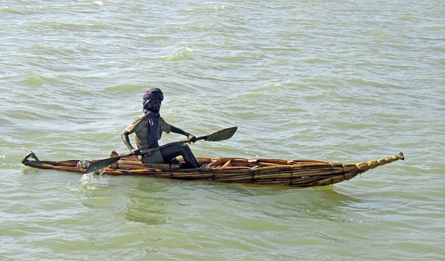 סירה טיפוסית מקנים באגם טאנה אתיופיה