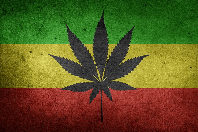 דגל אתיופיה עם מריחואנה