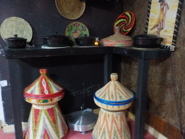 כלי אחסון במטבח האתיופי